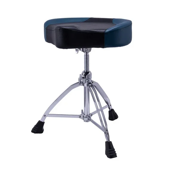 Mapex T855BL Double Braced 3-Leg Drum Throne w/Blue Leatherette Saddle Top