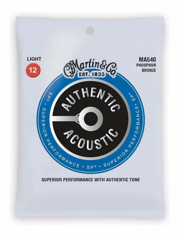 Martin Acoustic MA540 Authentic SP Phosphor Bronze Light Acoustic Guitar Strings