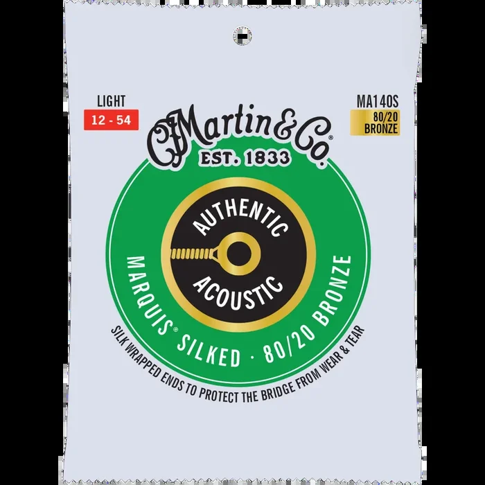 Martin MA140S Authentic Acoustic Marquis® Silked Strings, 80/20 Bronze, Light