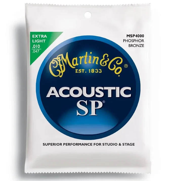 Martin MSP4000 SP Phosphor Bronze Acoustic Guitar Strings Extra Light