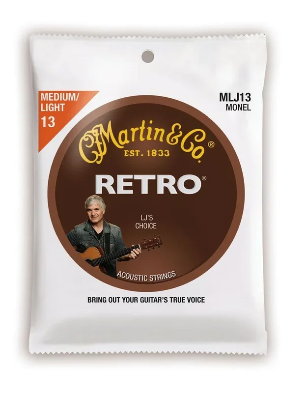 Martin Retro Acoustic Guitar Strings -.013-.056 Medium/Light – LJ’s Choice