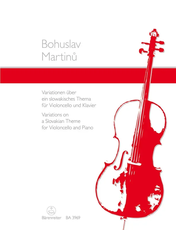 Martinu, Variations on a Slovakian Theme for Cello and Piano (Barenreiter)