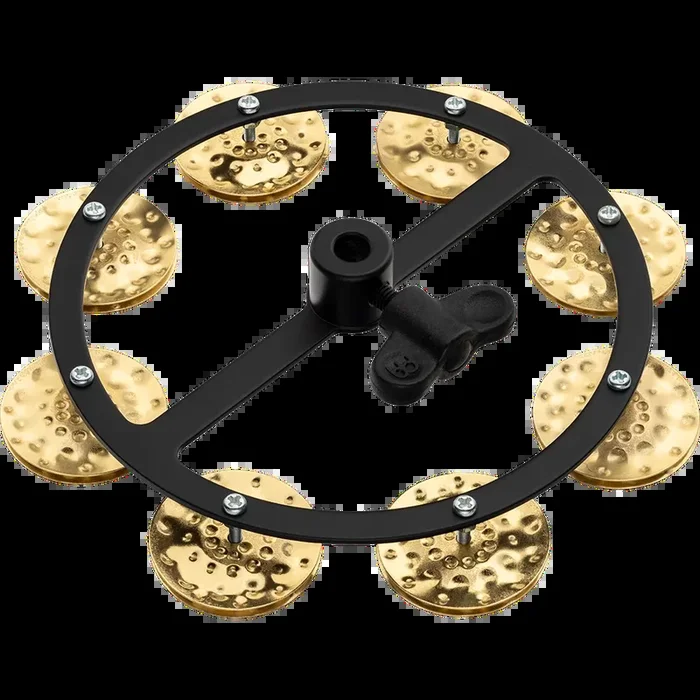 Meinl 5″ Hihat Tambourine, Single Row, Hammered Brass Jingles – HTHH1B-BK