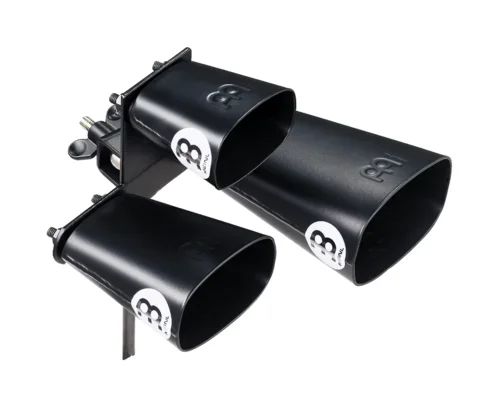Meinl Black Powder Coated Triple Cowbell with 2.5″, 3.5″, and 5
