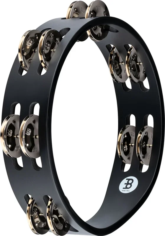Meinl Compact Wood Series Tambourine – Black w/Silver Jingles