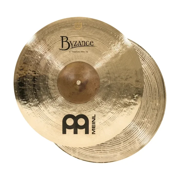 Meinl Cymbals B15POH-B Byzance Brilliant Polyphonics Hi-Hats – 15″