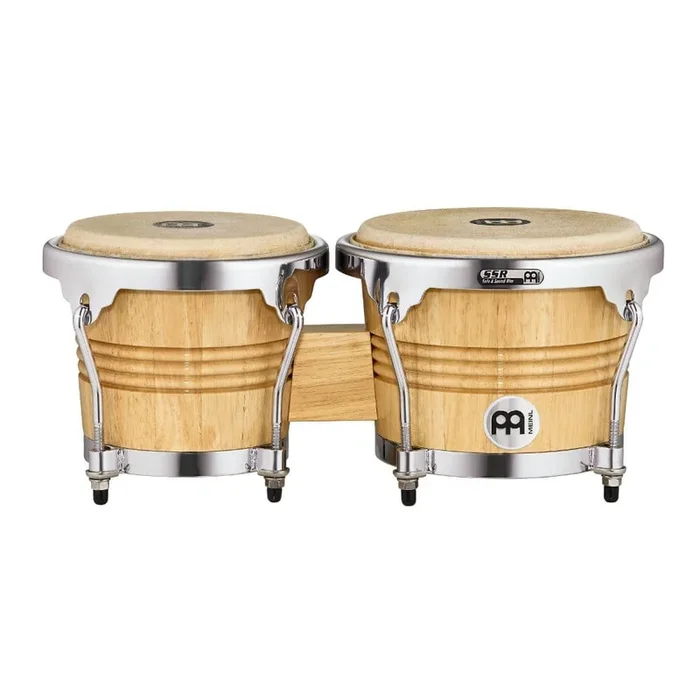 Meinl Wood Bongos 6 3/4 & 8 Natural Chrome Hardware