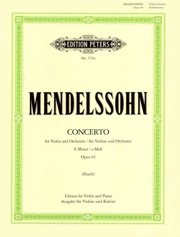 Mendelssohn, Concerto in E Minor Op. 64 for Violin and Piano (Peters)