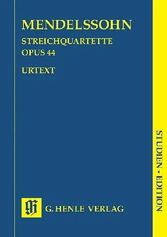 Mendelssohn, F. (Hertrich, ed.): String Quartet, Op. 44, Nos. 1-3, urtext (score)
