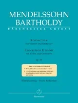 Mendelssohn, F. (Todd/Brown): Violin Concerto in E minor, Op.64 – Late Version (1845) – URTEXT (violin & piano) Barenreiter