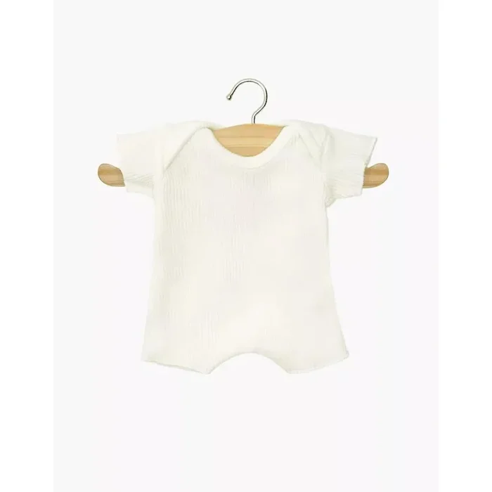 Minikane Babies – Putty Ribbed Knit Shorty Bodysuit