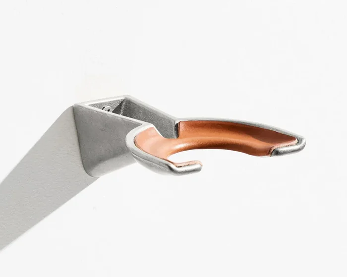 MINIM Aluminium & Tan Leather Sandcast Hanger
