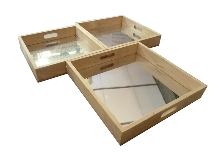 Mirror Trays Square set of 3 Pre Order Jan 2026