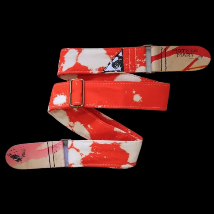 Mother Mary Orange Bleached Guitar Strap