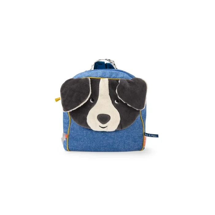 Moulin Roty Puce & Pilou – blue dog backpack
