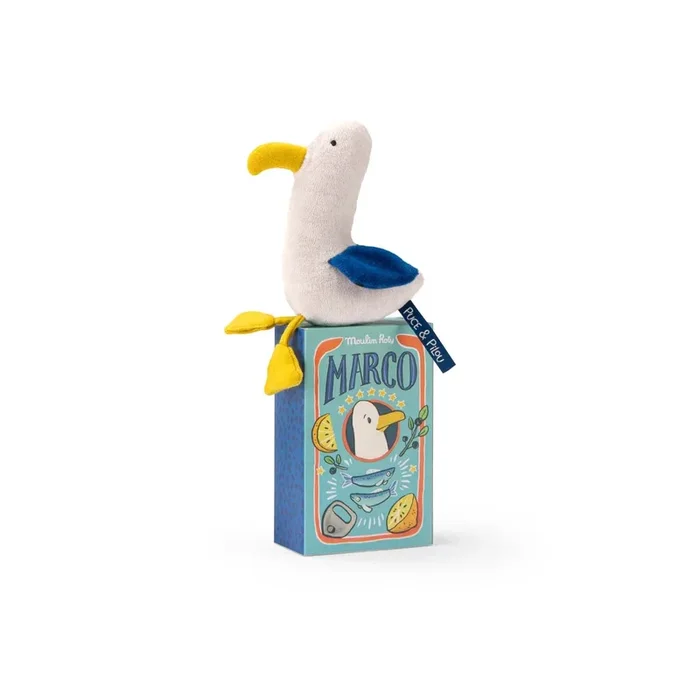 Moulin Roty puce & pilou seagull rattle