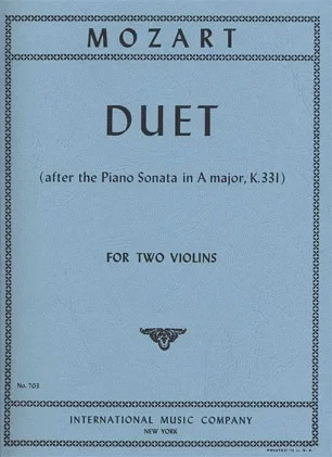 Mozart, W.A.: Duet after the Piano Sonata in A major, K.331 (2 violins)