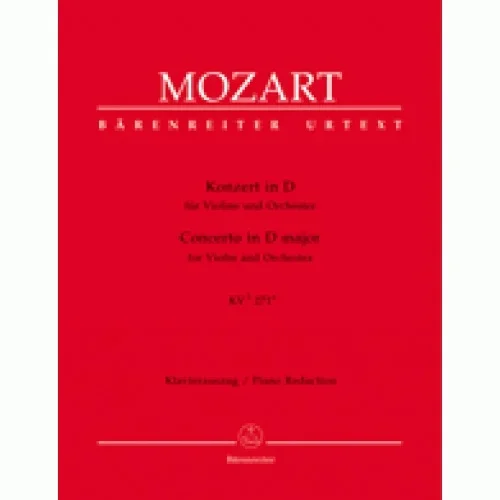 Mozart, W.A.: Violin Concerto in D KV271 (violin & piano) Barenreiter