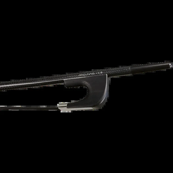 Muesing Double Bass Bow German: L3 Carbon Fibre with Stainless Steel Fittings