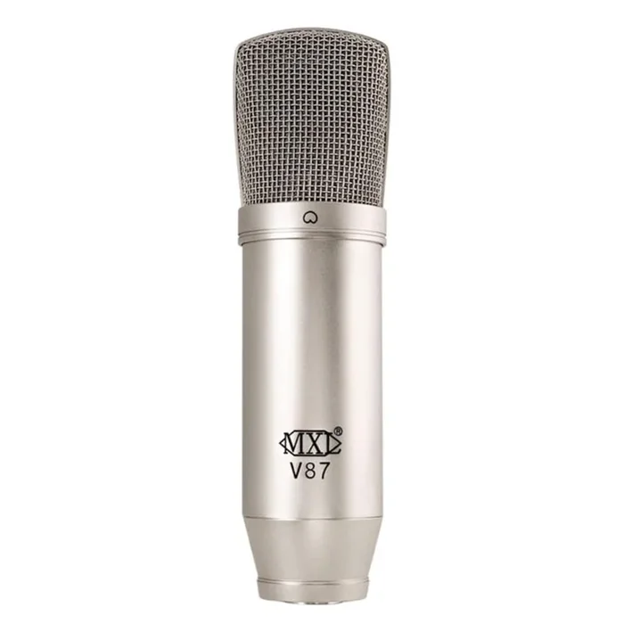MXL V87 Nickle Plated Low Noise Condenser Microphone – Silver