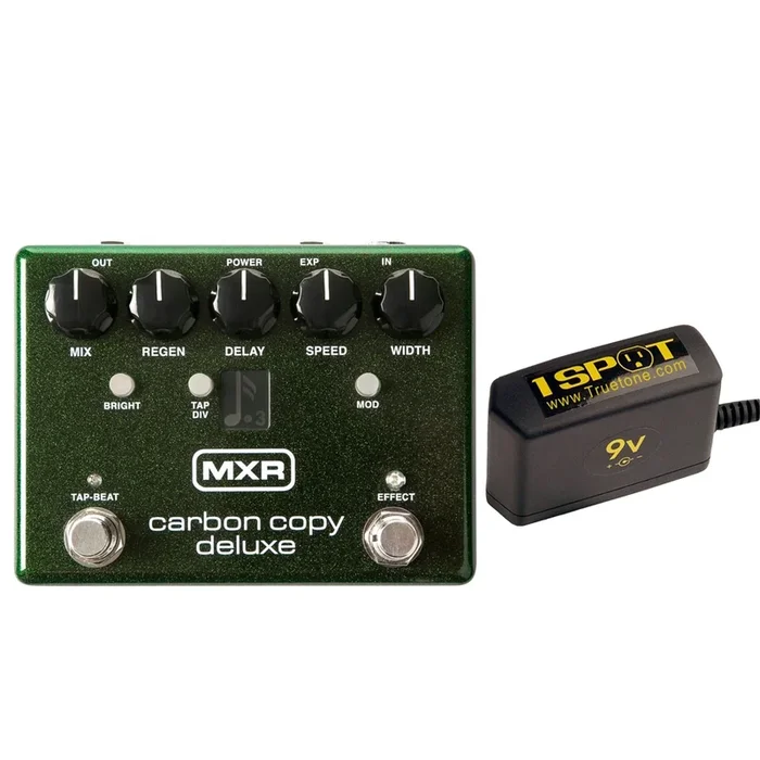 MXR Carbon Copy Deluxe Bundle w/ Truetone 1 Spot Space Saving 9v Adapter