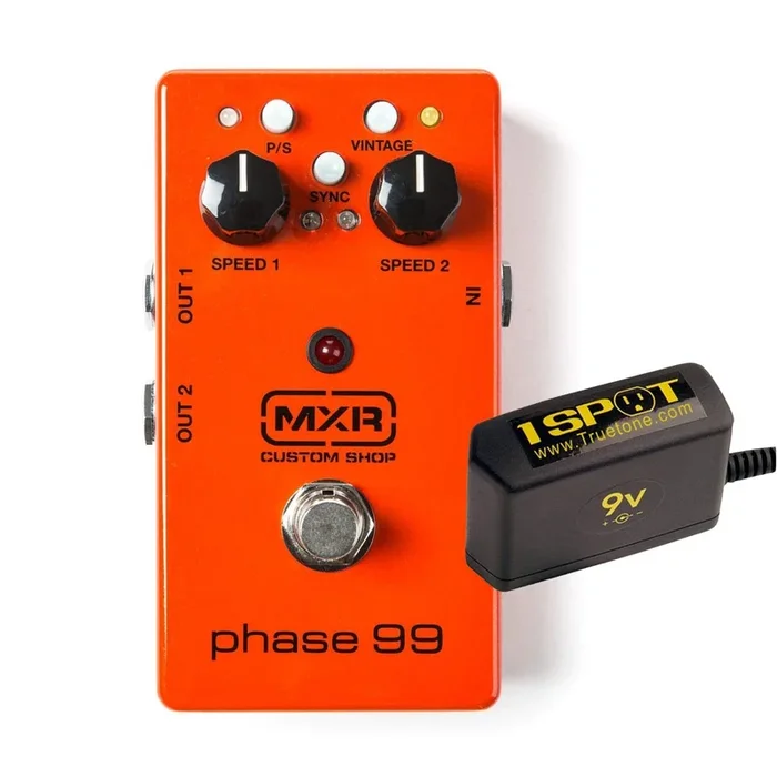 MXR Custom Shop CSP-099 Phase 99 Bundle w/ Truetone 1 Spot Space Saving 9v Adapter