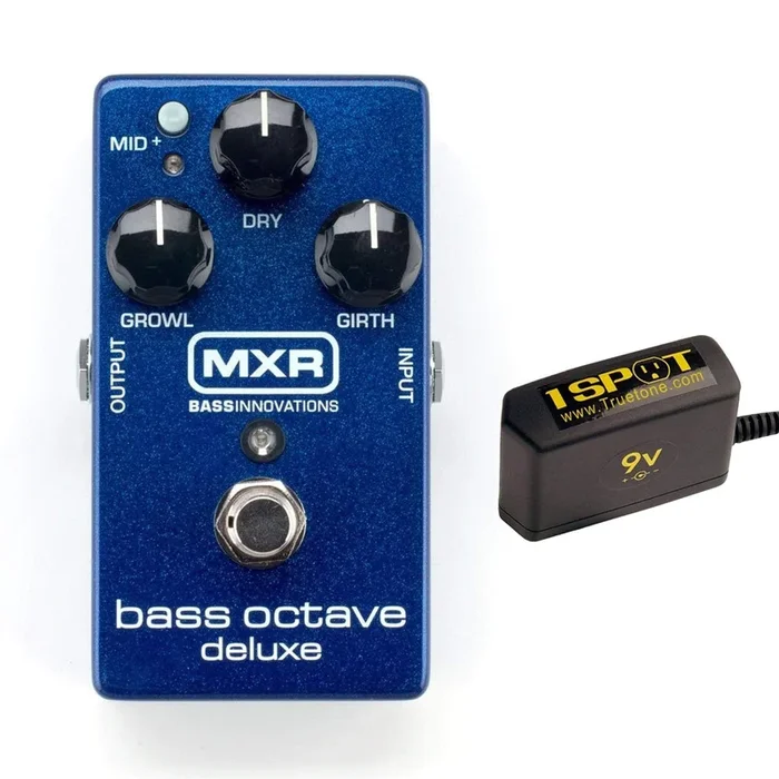 MXR M-288 Bass Octave Deluxe Bundle w/ Truetone 1 Spot Space Saving 9v Adapter