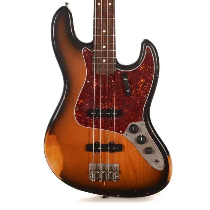 Nash JB-63 2-Tone Sunburst Medium Relic w/4-Ply Tortoise Pickguard & Lollar Pickups