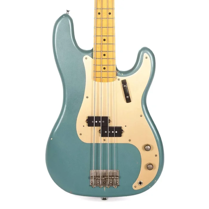 Nash PB-57 Sherwood Green Metallic Light Relic w/Gold Anodized Pickguard & Lollar Pickups