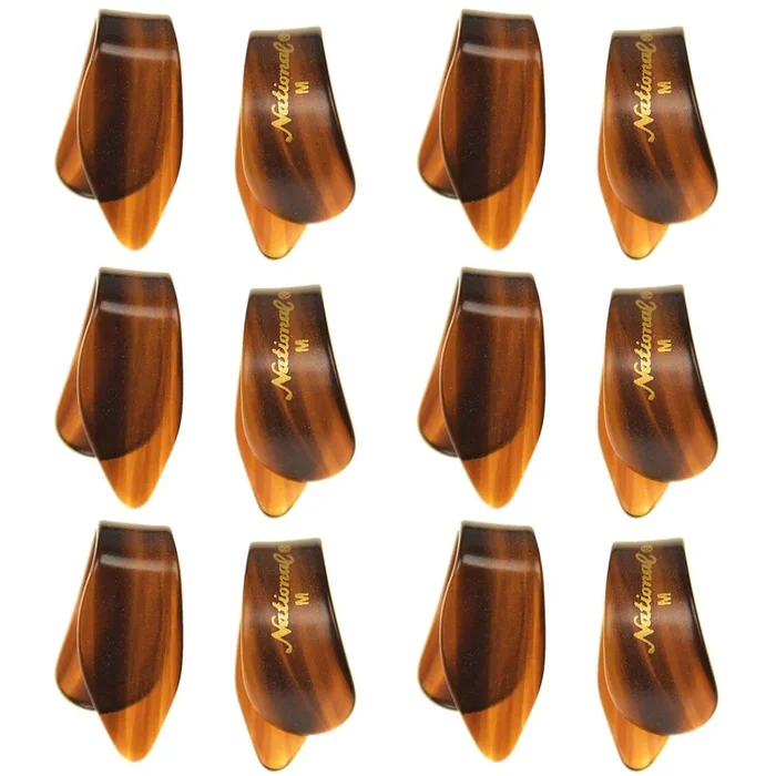 National Picks Thumb Pick Tortoise Shell Medium 12 Pack