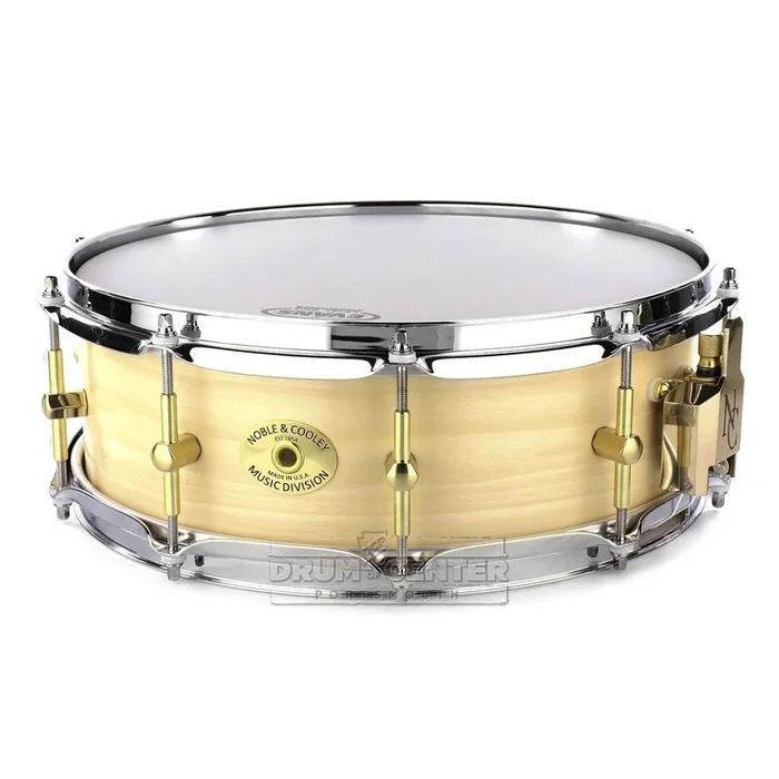Noble & Cooley Solid Shell Classic Tulip Snare Drum 14×5 Natural Oil w/Oval Badge