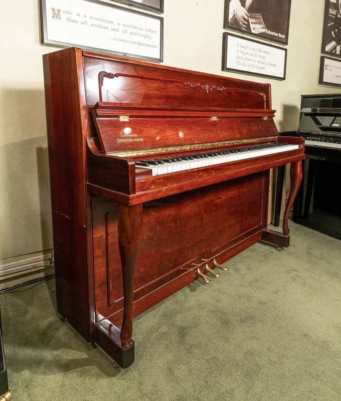 Nordiska 46″ Upright Piano | Polished Mahogany | Used