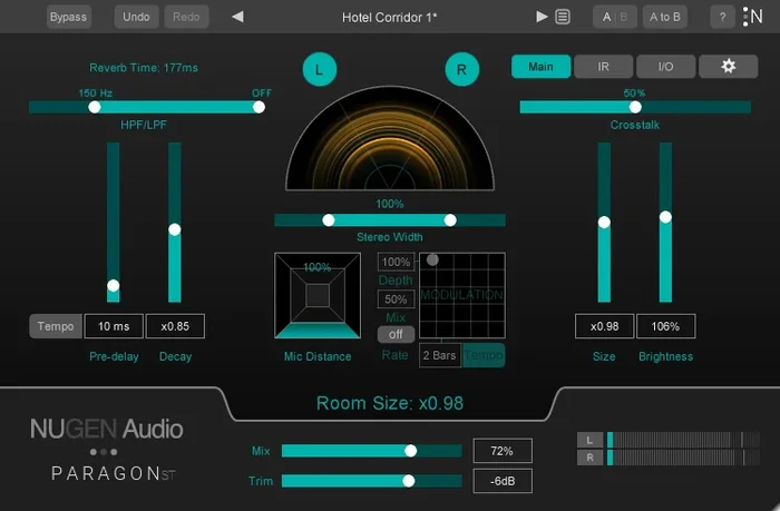 NuGen Audio Paragon ST – Stereo Reverb