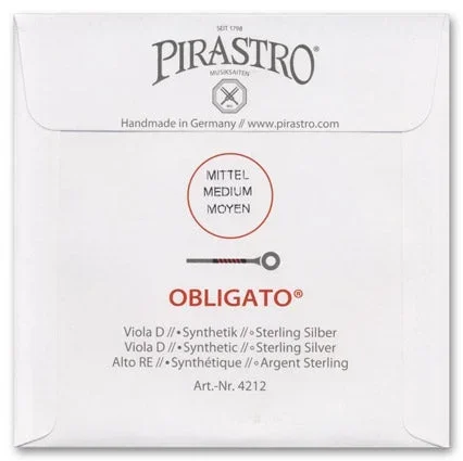 Obligato Viola D String – Medium Gauge (Synthetic/Silver)