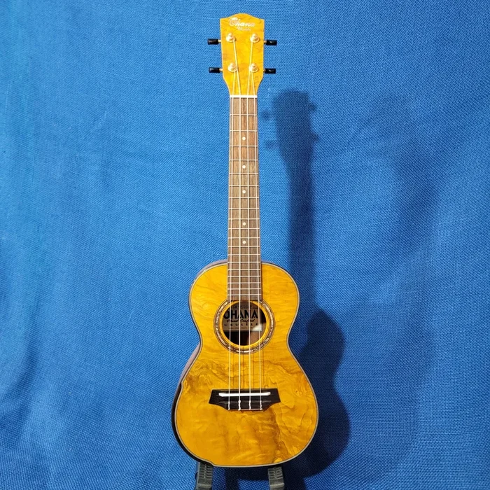 Ohana Concert CK-150SMP Laminate Spalted Maple Comfort Edge Gloss Ukulele p359