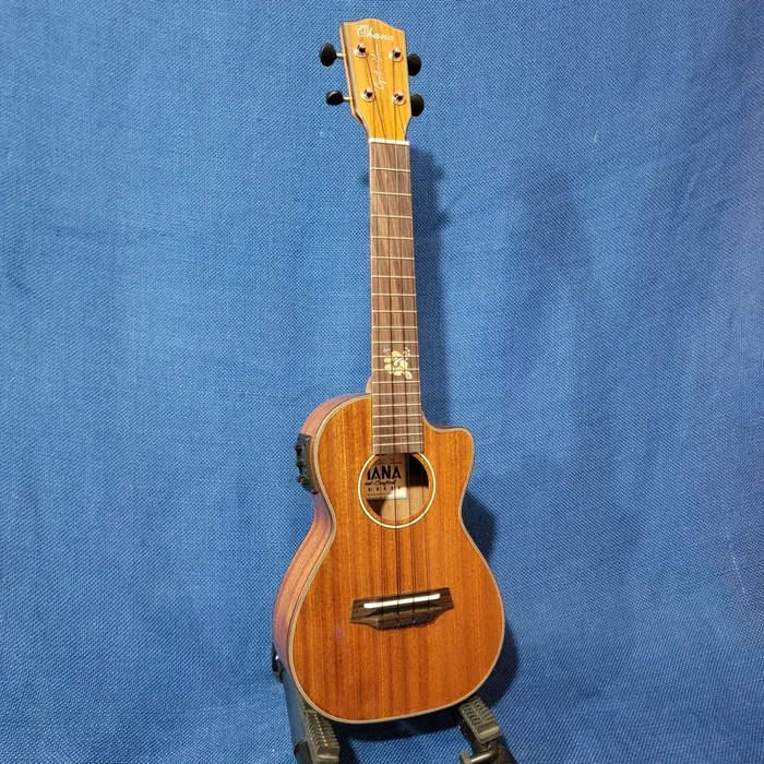 Ohana Concert CK-35CGE-CL BLEM Cynthia Lin A/E All Solid Mahogany Cutaway Ukulele w/ Case S807
