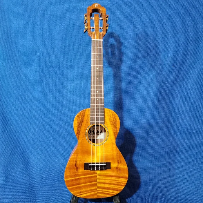 Ohana Concert CK-450 BDL All Solid Premium Select Koa Prototype with Slotted Headstock Matte Ukulele with Tweed Hardcase S695