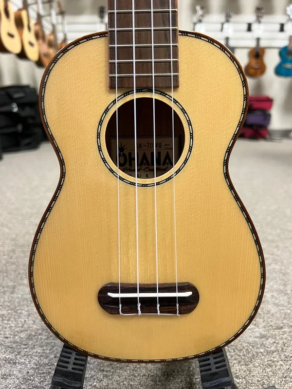 OHANA SK-70WG Soprano Ukulele – Solid Spruce/ Willow Wood