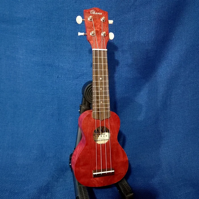 Ohana Sopranissimo O’Nina Red SK-08RD Laminate Willow Teenie Tiny Ukulele p234