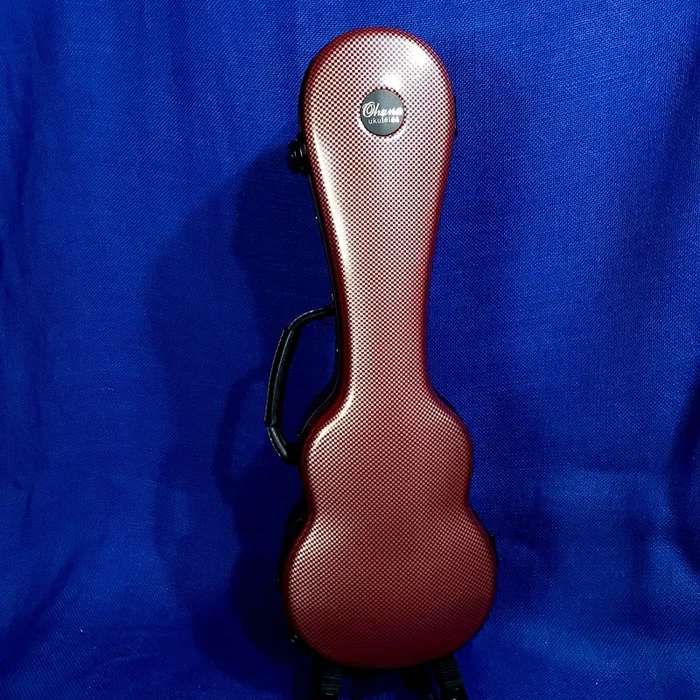 Ohana Soprano Ukulele ABS Hard Case Checkered Red Molded Plastic UCA-21CR