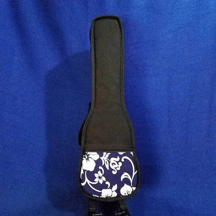 Ohana Soprano Ukulele Gig Bag Blue Hibiscus Hawaiian Print UB-21BL Accessory