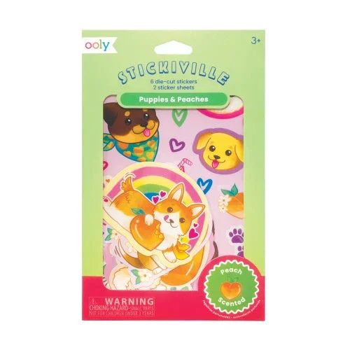 Ooly puppies & peaches scented scratch stickers