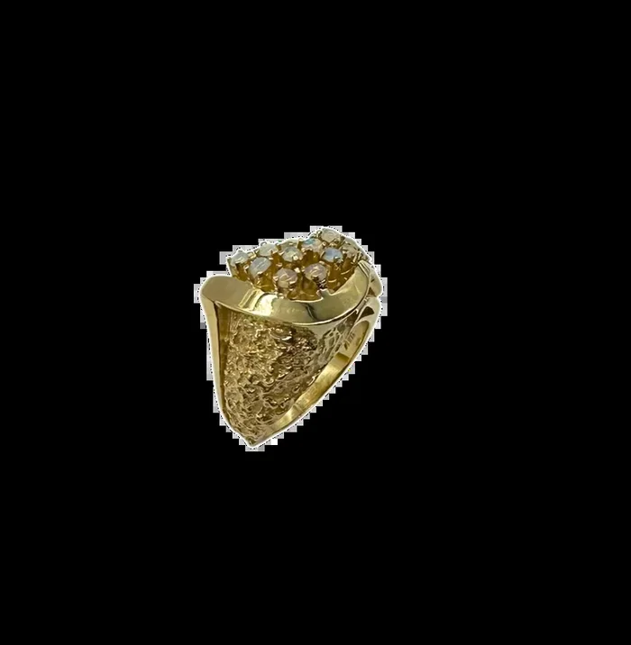 Opal Freeform Nugget Ring