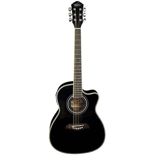 Oscar Schmidt OG1CE 3/4-Size Electro Acoustic Guitar – Black