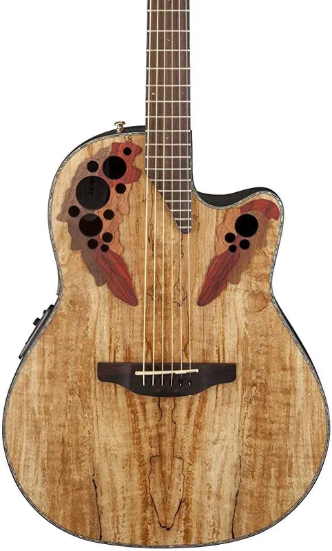 Ovation CE44P Celebrity Elite Acoustic Electric Guitar with Spalted Maple Top