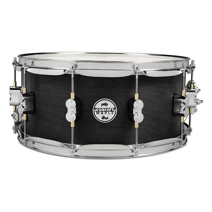 Pacific Drums & Percussion By DW Black Wax Maple Snare Drum 6.5×14