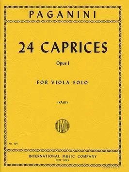Paganini, 24 Caprices Op. 1 for Viola (IMC)
