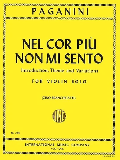 Paganini (Francescatti): Nel cor piu non mi sento (violin solo) IMC