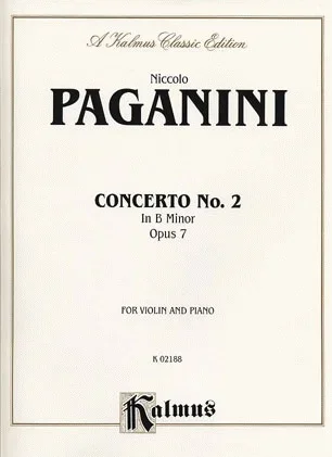 Paganini, Niccolo: Concerto #2 Op.7 in Bm (violin & piano)