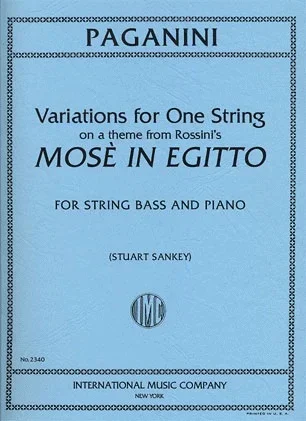 Paganini, Niccolo (Sankey): Variations on Theme from ”Moses” by Rossini (bass & piano)